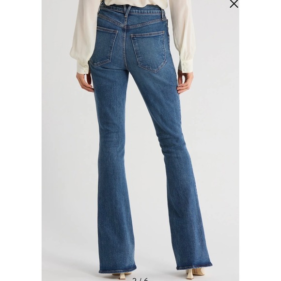 Veronica Beard Beverly Skinny Flare Jeans 30 High Rise Light Wash Designer Denim - Picture 2 of 8